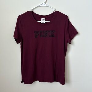 PINK Burgundy T-Shirt Size Medium